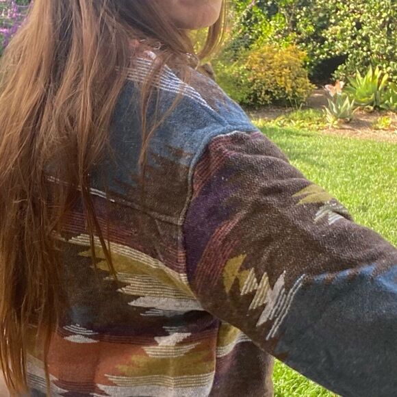 Distressed Aztec Shacket  - Picture 8 of 9